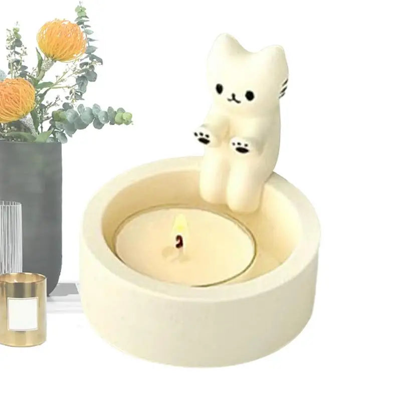 Cute Kitten Candle Holder